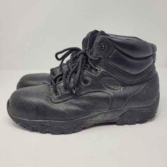 Iron Age Boots Mens 10 Black Leather Work Trencher Composite Toe IA5007 - Picture 5 of 10